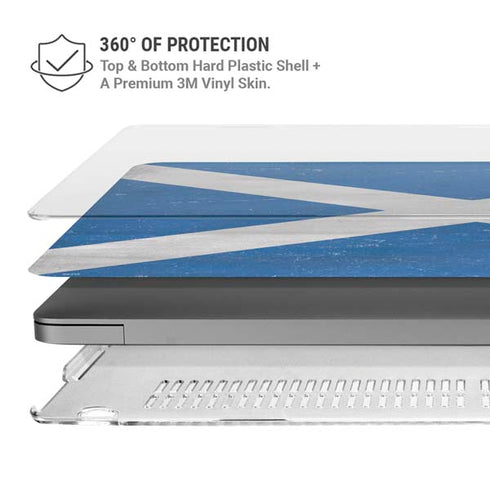 Scotland Flag Distressed MacBook Pro 14in (2021-24) Case plus Skin